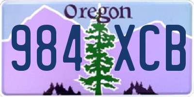 OR license plate 984XCB