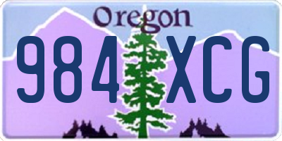 OR license plate 984XCG