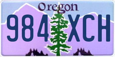 OR license plate 984XCH