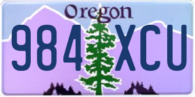 OR license plate 984XCU