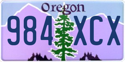 OR license plate 984XCX