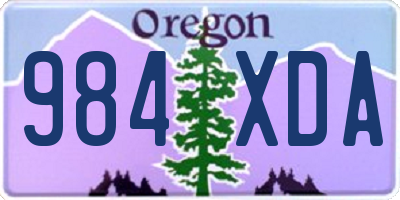 OR license plate 984XDA