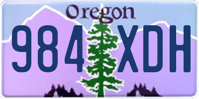 OR license plate 984XDH