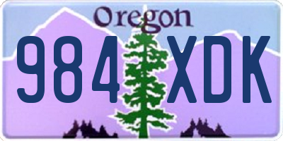 OR license plate 984XDK