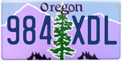 OR license plate 984XDL