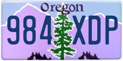 OR license plate 984XDP