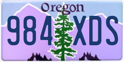 OR license plate 984XDS