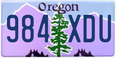 OR license plate 984XDU