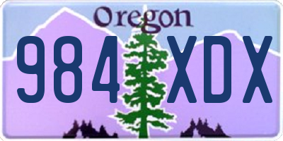 OR license plate 984XDX