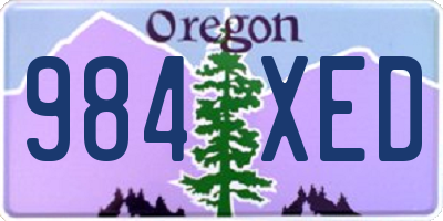 OR license plate 984XED