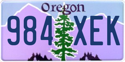 OR license plate 984XEK