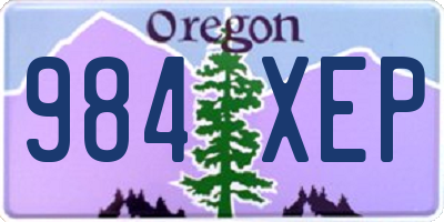 OR license plate 984XEP