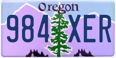 OR license plate 984XER