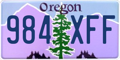 OR license plate 984XFF