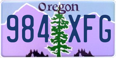 OR license plate 984XFG