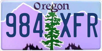 OR license plate 984XFR