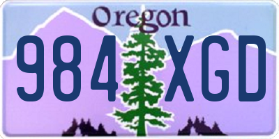 OR license plate 984XGD