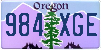 OR license plate 984XGE