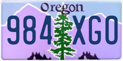 OR license plate 984XGO