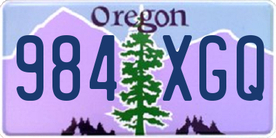OR license plate 984XGQ