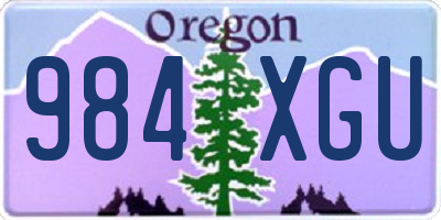 OR license plate 984XGU