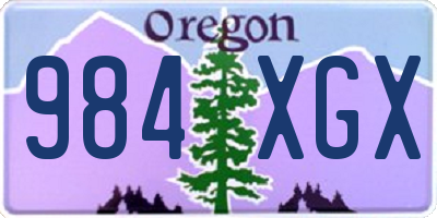 OR license plate 984XGX
