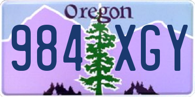 OR license plate 984XGY