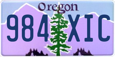 OR license plate 984XIC