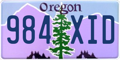 OR license plate 984XID