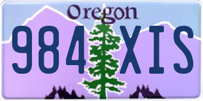OR license plate 984XIS