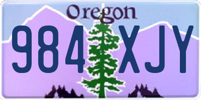 OR license plate 984XJY