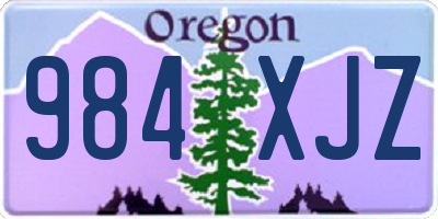 OR license plate 984XJZ