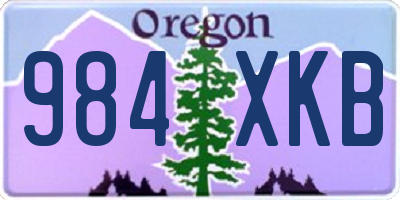 OR license plate 984XKB