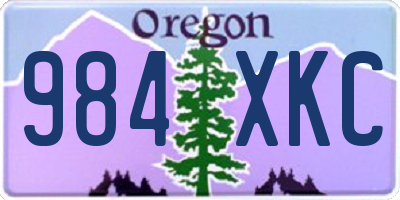 OR license plate 984XKC