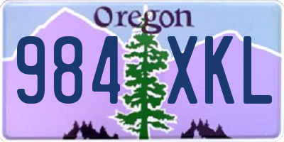 OR license plate 984XKL