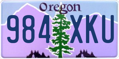OR license plate 984XKU