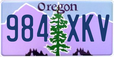 OR license plate 984XKV