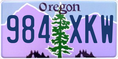 OR license plate 984XKW