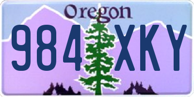 OR license plate 984XKY