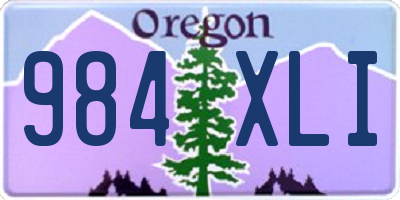 OR license plate 984XLI
