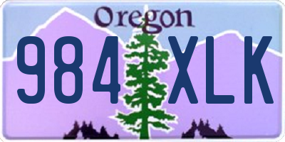 OR license plate 984XLK