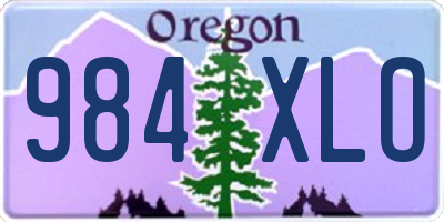 OR license plate 984XLO