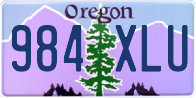 OR license plate 984XLU