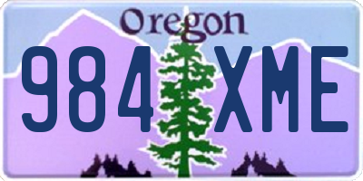 OR license plate 984XME