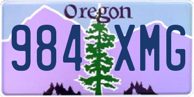 OR license plate 984XMG