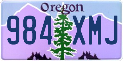 OR license plate 984XMJ