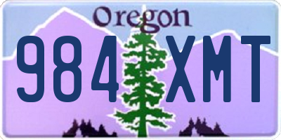 OR license plate 984XMT