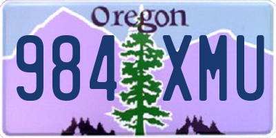 OR license plate 984XMU