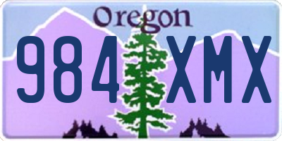 OR license plate 984XMX