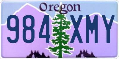 OR license plate 984XMY